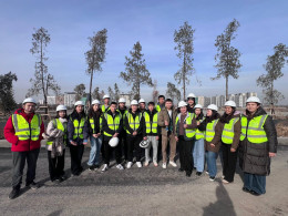 Эл аралык логистика жогорку мектебинин студенттери  Royal Central Park курулуш компаниясына барышты