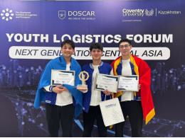 КГТУнун студенттери Астанада өткөн Жаш логисттер форумунда байгелүү орунга ээ болушту